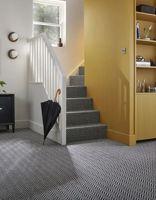 Black-and-White Aztec Carpets