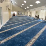 Silky Blue Border Masjid Carpet