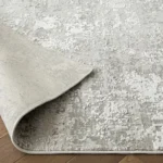 Abstract Grey Distressed Carpet