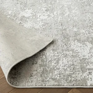 Abstract Grey Distressed Carpet