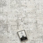 Abstract Grey Distressed Carpet