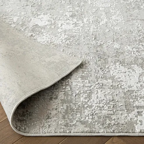 Abstract Grey Distressed Carpet