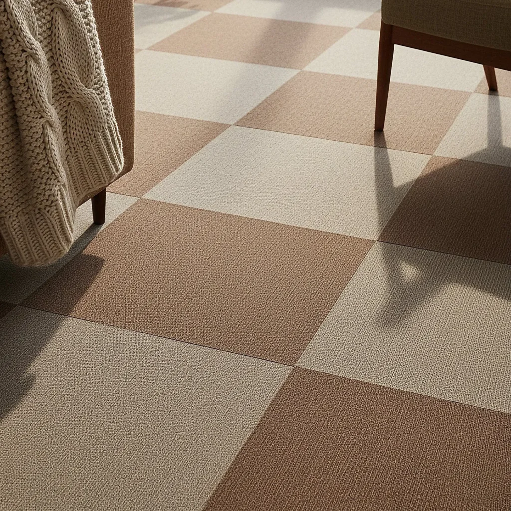 Almeria Carpet tiles 24 pcs (brown)