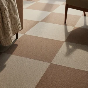 Almeria Carpet tiles 24 pcs (brown)