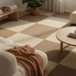 Almeria Carpet tiles striped brown