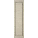 Contrast Black Border Beige Carpet