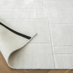 Elliot Bianca Geometric Textured White Carpet