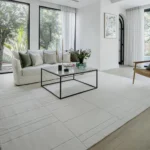 Elliot Bianca Geometric Textured White Carpet