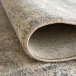 Faded Beige Distressed Carpet