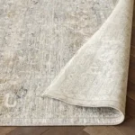 Faded Beige Distressed Carpet