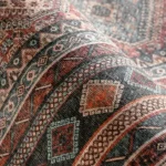 Ornate Border Diamond Pattern Carpet