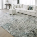 Stripped Base Faded Blurred Carpet