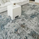 Stripped Base Faded Blurred Carpet