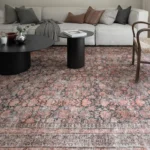 Traditional Faded Flower Pattern Carpet
