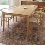 Traditional Faded Flower Pattern Carpet