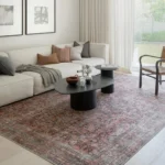 Traditional Faded Flower Pattern Carpet