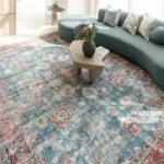 Traditional Medallion Faded Carpet