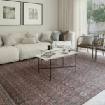 Traditional Repeating Pattern Maroon-red Carpet