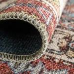 Vintage Rust Ceramic Patterned Carpet