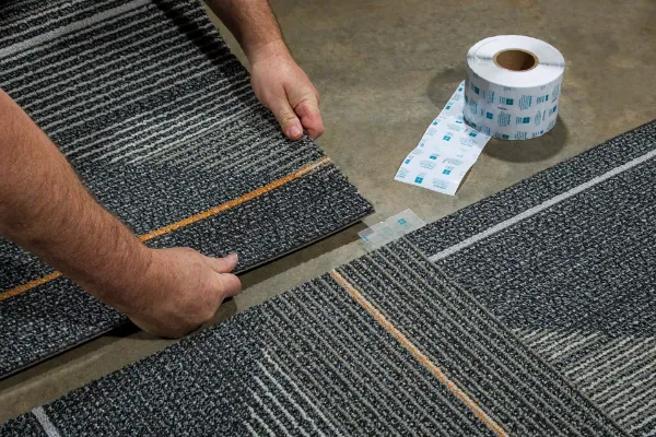 Modular Carpet Tile Tape Tabs