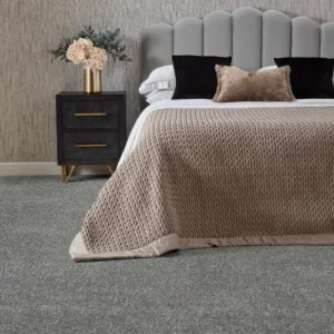 Steel Grey Polaris Luxury Saxony Carpet