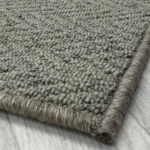 Country Herringbone Elephant Grey Carpet Runner