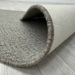 Country Herringbone Elephant Grey Carpet Runner