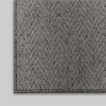 Country Herringbone Elephant Grey Carpet Runner