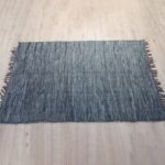 LR-15 Light Blue Leather Rugs - Carpet Dubai