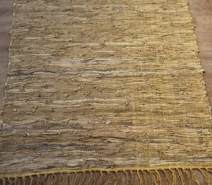 LR-17 Yellow Multi Leather Rugs - Carpet Dubai