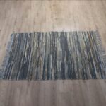 LR-22 Multi Blue Leather Rugs - Carpet Dubai