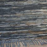 LR-23 Shiny Brown Leather Rug