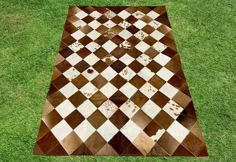 Real Cowhide Patchwork Rug Area Rug