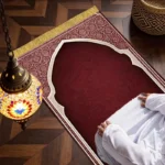 Velvet Luxury Prayer Mat – Deep Red