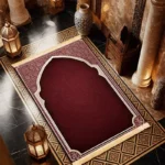Velvet Luxury Prayer Mat – Deep Red