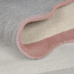 Bonnie Wool Round Rug Scalloped Edge