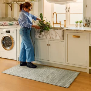 Candy Green Stripe Washable Runner