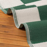 Checkerboard Outdoor Rug Green