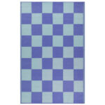 Checkerboard Outdoor Rug – Blue