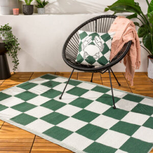 Checkerboard Outdoor Rug – Green