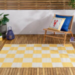 Checkerboard Outdoor Rug – Yellow