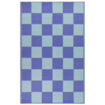 Checkerboard Outdoor Rugs – Blue
