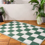 Checkerboard Outdoor Rugs – Green