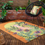 Cockatoo Outdoor Washable Rug Orange