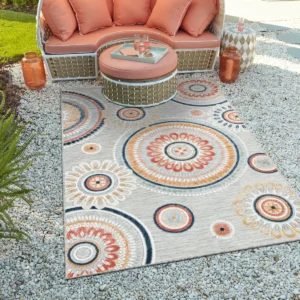 Firman Spiral Wygant Outdoor Area Rug 4