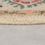 Hani Floral Wool Round Rug 133cm