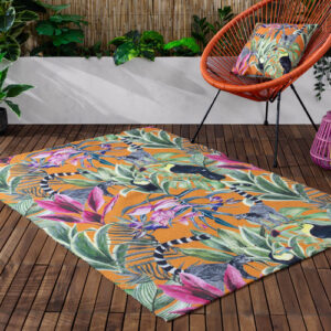 Kali Animals Outdoor Washable Rug Multicolour