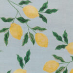 Lemons Printed Indoor Outdoor Rug - Blue