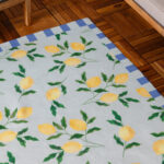 Lemons Printed Indoor Outdoor Rugs - Blue