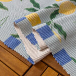Lemons Printed Outdoor Rug Blue
